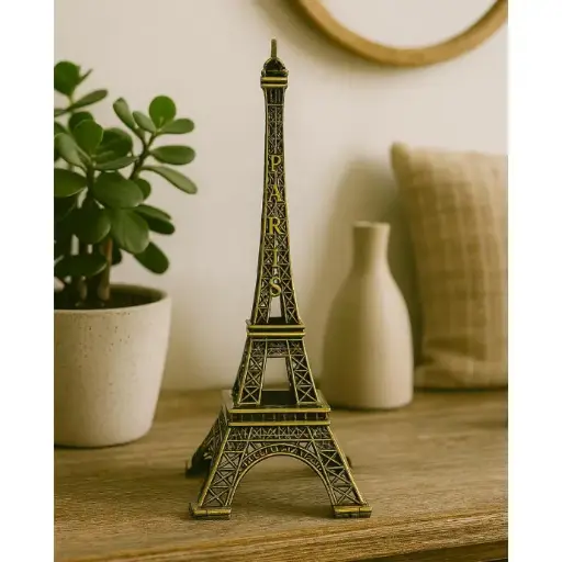 Metal Eiffel Tower Statue